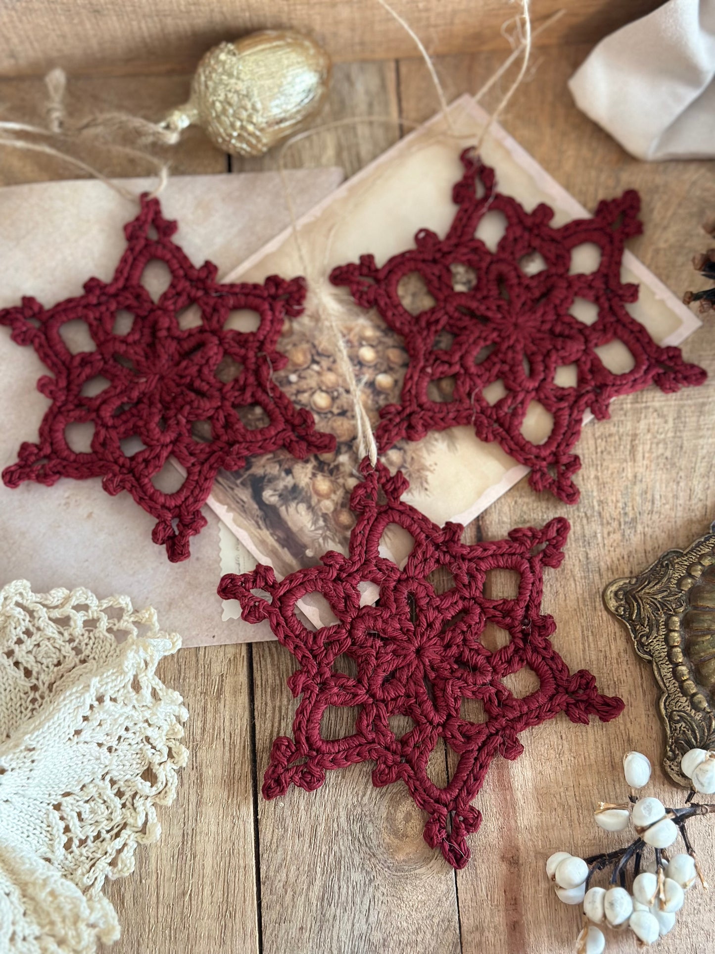 Winter star, set of 3